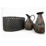 Islamic-Style Metal Planter & Pitchers Set