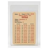 1968 APBA Y.A. Tittle Card