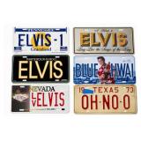 Elvis Presley License Plate Set, 6 Plates