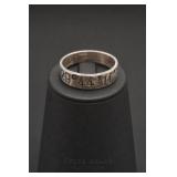Sterling Silver Engraved Ring Size 7.5