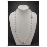 Chanel Pearl & Pink Bead Necklace
