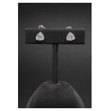 Sterling Silver Solitaire Stud Earrings
