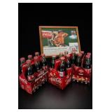 Coca-Cola Bottles, Carriers & Framed Sign Lot