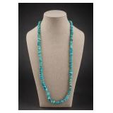 Sterling Silver Turquoise Nugget Necklace