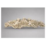 Cherub Wall Sculpture Plaque With Fruit