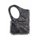 Faux Snake Skin Studded Handbag