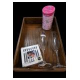 Lolita Wine Container, MUSE Flatware, 2 Flutes