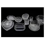 Assorted Crystal Glass Serving Pieces