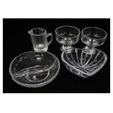 Crystal Glassware Set With Bowls, Pitcher & Dish