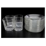 Clear Glass Bowls And Tumblers Set
