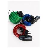 Master Lock 3-Piece Colored Cable Lock Set