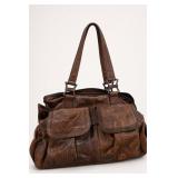 Junior Drake Brown Leather Satchel Bag