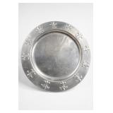 Made In India Fleur-De-Lis Embossed Charger