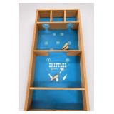 Carrom Skittles Wooden Game Board With Pins