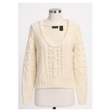 Moda International Textured Knit Sweater Size S