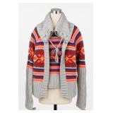 Moda International Colorful Hooded Cardigan Medium