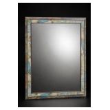 Vintage Rectangular Floral-Frame Mirror