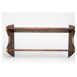 Vintage Wooden Two-Tier Wall Shelf