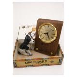 Stuart-Austin Sabre Clock, King Edward Box & Dog