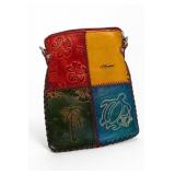 Hawaii Stamped Leather Patchwork Crossbody Bag
