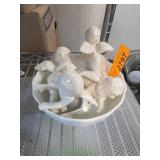 Ceramic Three Cherub Soap Dish