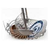 Wire Basket Tableware Lot