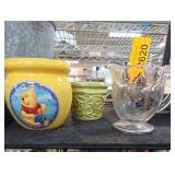 Winnie-the-Pooh Jar, Planter & Glass Pitcher Set