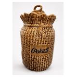 McCoy Pottery Burlap Sack Cookies Cookie Jar