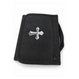 Black Cross-Emblem Tool Roll With Assorted Tools