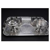 Birks Primrose Plate Tea Set With Tray