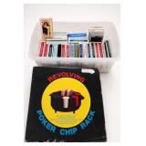 Revolving Poker Chip Rack & Playing Card Lot
