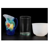 Royal Copley Fruit Pitcher, Fire-King Bowl & Glass