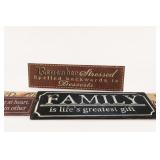 Family & Stressed/Desserts Quote Sign Lot