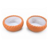 Pair Of Terracotta Planters With Scalloped Rims