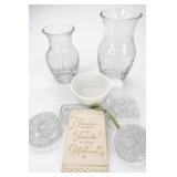 Glass Pitchers & Sunshine Welcome Sign
