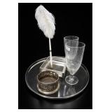 Vintage Glassware, Tray & Decorative Set