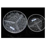 Indiana Glass Daisy & Button Divided Dish Pair