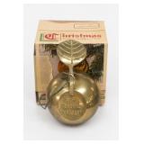Brass Apple Christmas Ornament With Box