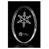 Mikasa Snowflake Clear Glass Hostess Plate