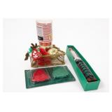 Holiday Decor Lot With Ty Plush, Cups & Trees