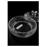 Etched Glass Candy Dish With Lid