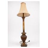 Ornate Urn-Form Table Lamp With Shade