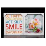 Framed Inspirational & Floral Wall Art Set