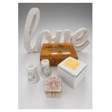 Music Box, 2 Anniversary Bells & Porcelain Box