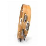 Wood Tambourine With Metal Jingles