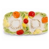 Fred Roberts Ceramic Fruit Divided Serving Dish