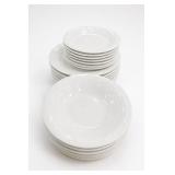 White Embossed Dinnerware Plate Set