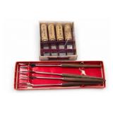 Vintage Fondue Forks, Stainless Steel Japan, 8 Pc