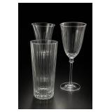 Clear Ribbed Glassware Set