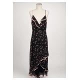 Rampage Rayon Black Pink Polka Dot Dress